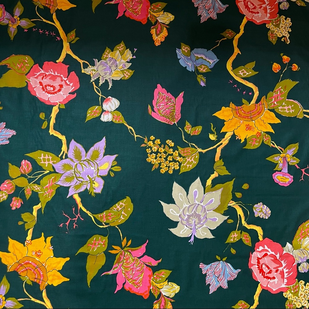 Vintage Clarence House Exclusive Handprint Verano Summer Floral Fabric 10 Yards